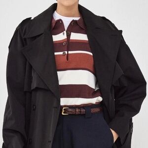 De Rococo black trench coat (NWT)